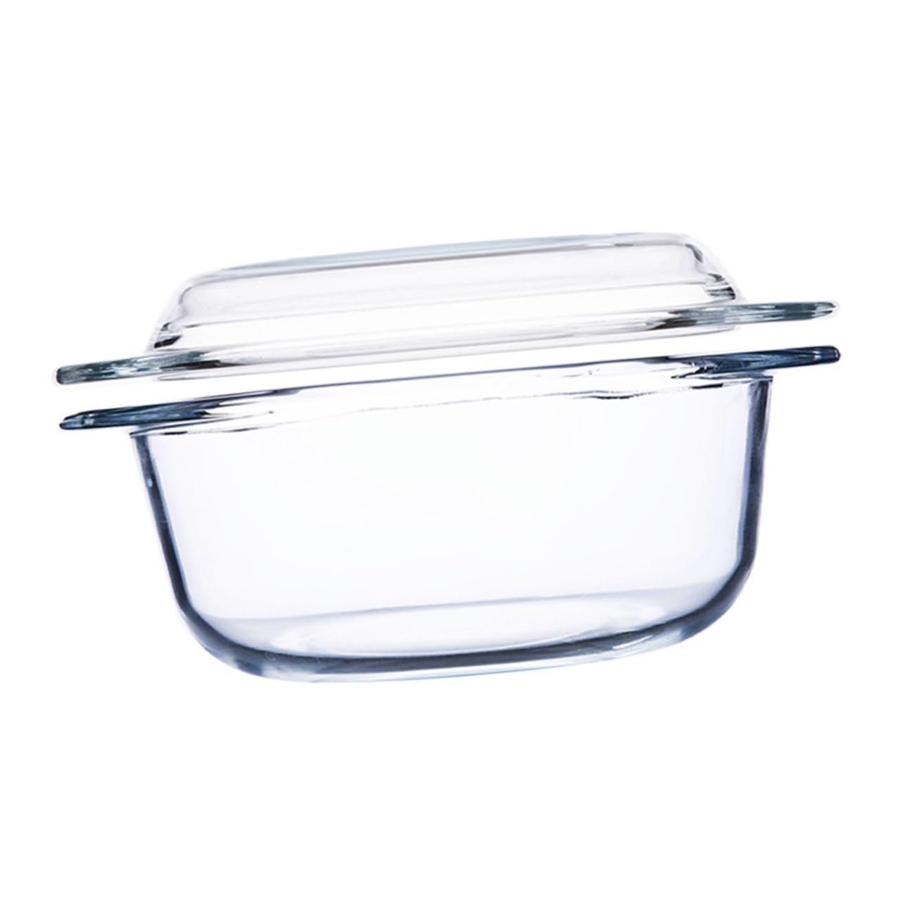 DOITOOL Hitzebeständiger Glas topf mit Deckel Mikrowellengeeignet Ofenfest Temperatursicher von Spülmaschinenfest Lebensmittelecht Bpa frei für Suppen und Speisen