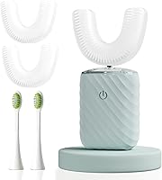 Vista 9 de Cepillo de dientes eléctrico automático ultrasónico para adultos, cepillo de dientes en forma de U, limpieza bucal de 360°, 5 modos