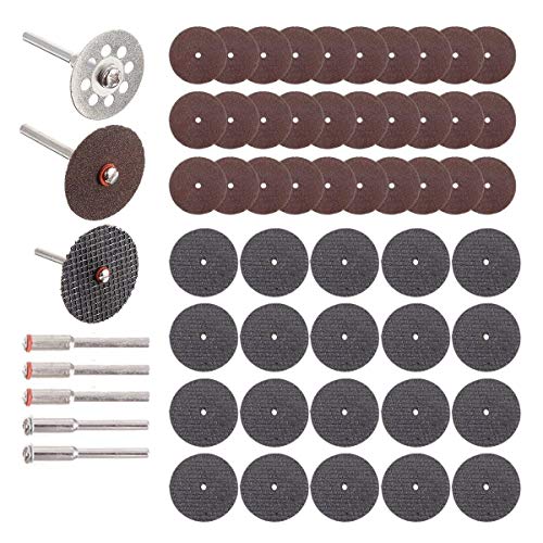ZILMAKO 60Pcs Metal Mini Circular Saw Blade Set Grinding Wheel Diamond Cutting Discs Rotary Tool Accessories For Wood Stainless Steel
