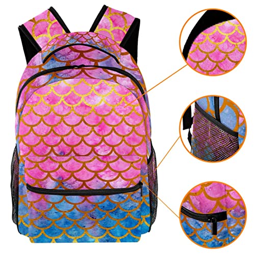 Sac à dos de voyage robuste texture écailles pour ados actifs - 3