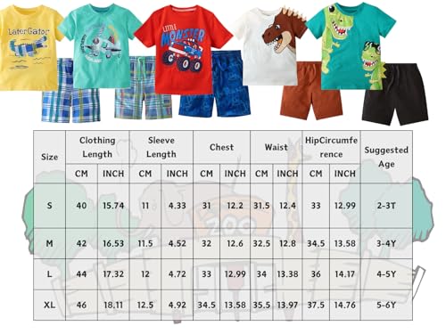 Boy Shorts Sets Dinosaur Animal Print Shirt Summer Outfits Set 2pcs Casual Clothes - Image 4