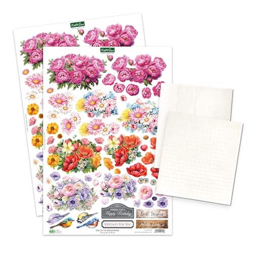 Kit para hacer tarjetas Katy Sue Designs con diseño de valla de piquete y decoupage 3