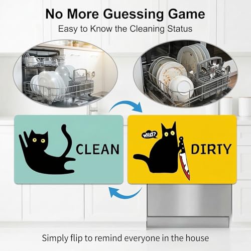 Imán Decorativo Doble Cara Gato Negro para Cocina miniatura 3