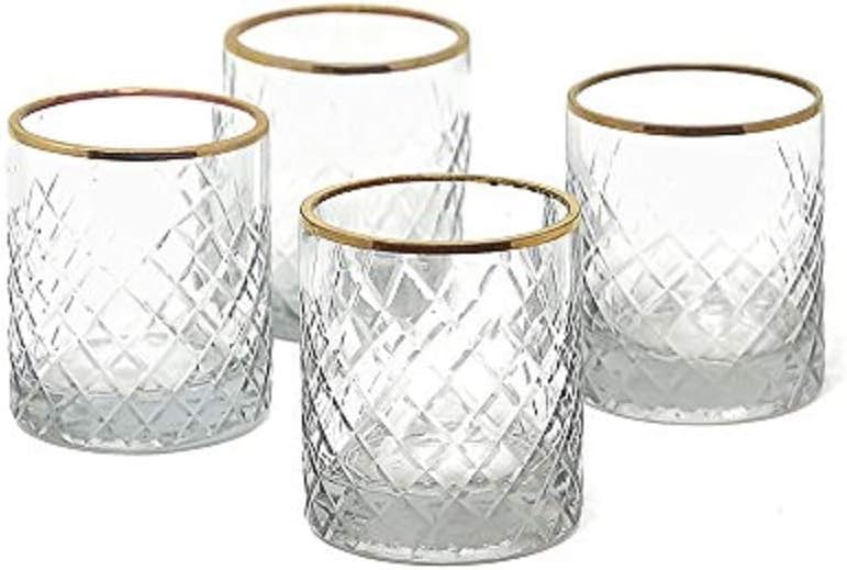 Serene Spaces Living Etched Squares Glass Votive Holders - Thumbnail 2