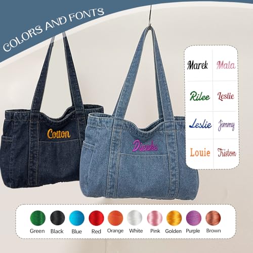 Bolso Tote Denim personalizado con bordado miniatura 5