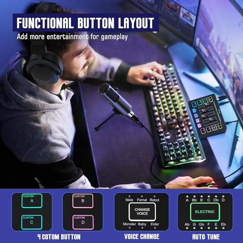 image for FIFINE Audio Equipment Bundle for Gaming Podcast, Streaming RGB Mixer 