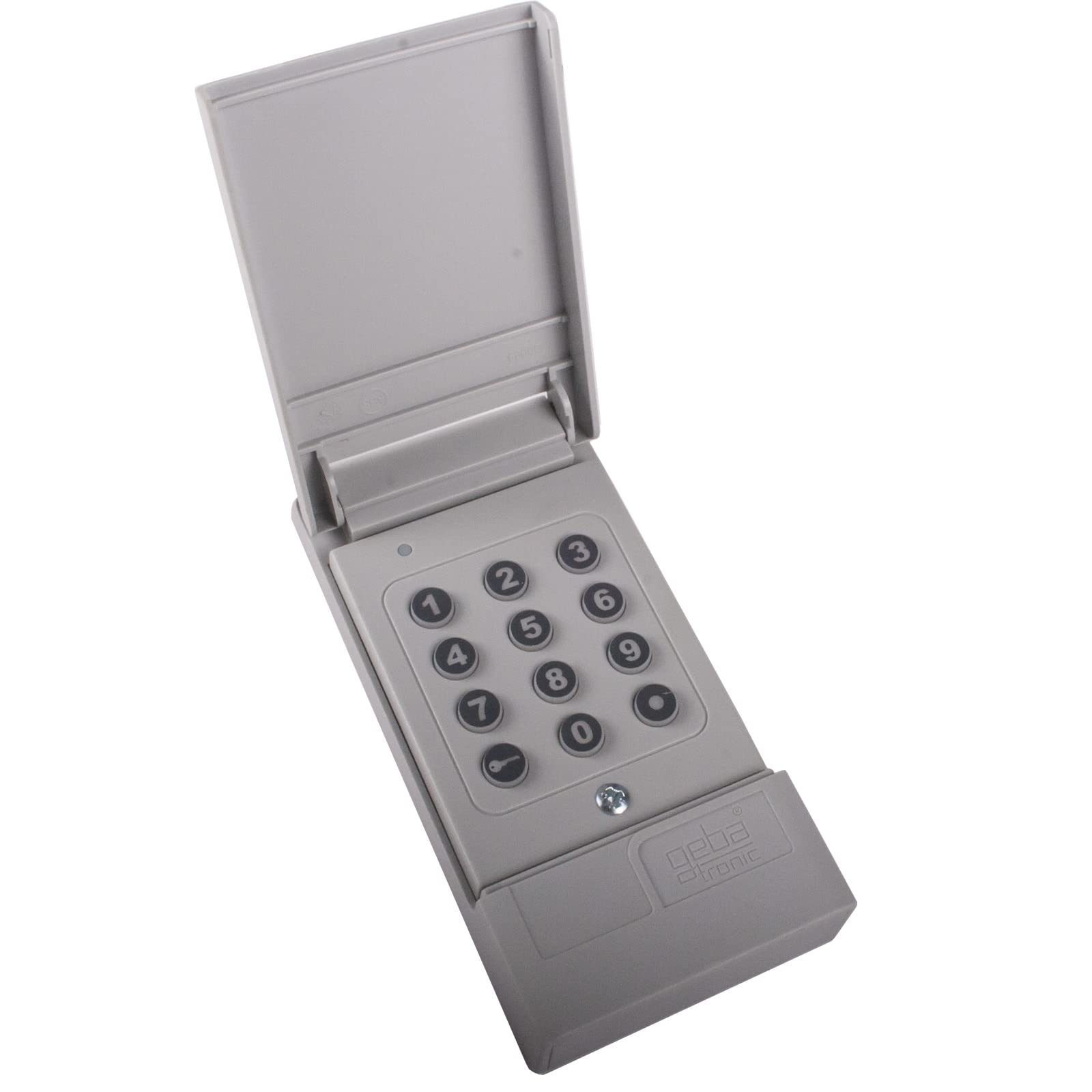 GEBA Cody Compact Clavier à code à 12 touches | filaire avec unité d'évaluation et rabat de protection contre les intempéries | Bouton de code pour portails et barrières
