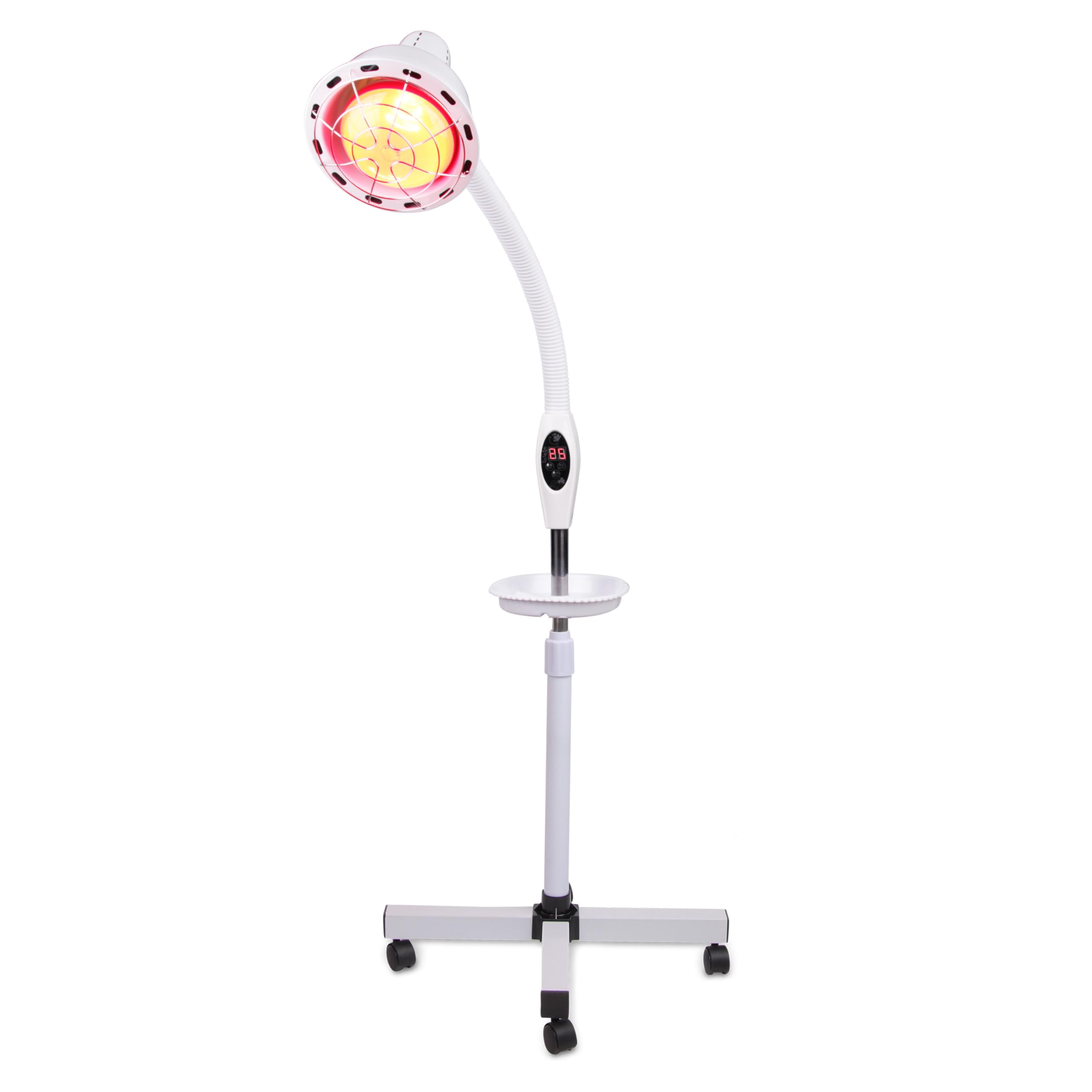 Infrarotlampe 300W – höhenverstellbar – mit Timer – Rotlichtlampe für Zuhause – Wellness & Hautpflege – Collagen Licht – Wärmelampe