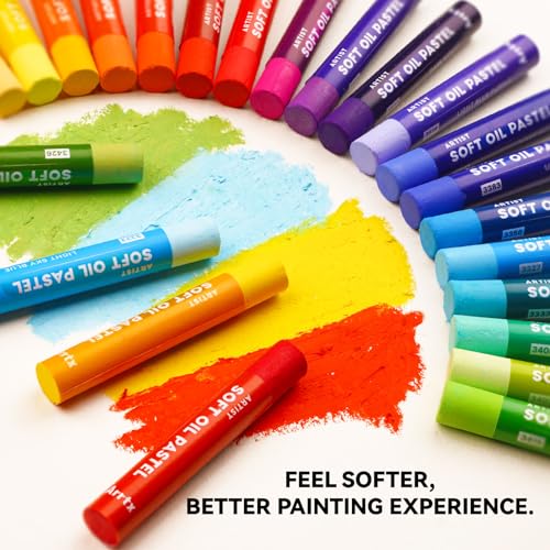 Arrtx Oil Pastels,72 Colors Set,Vibrant and Creamy, Non Toxic Soft Oil Pastels for Art Painting Drawing, Blending - Image 3