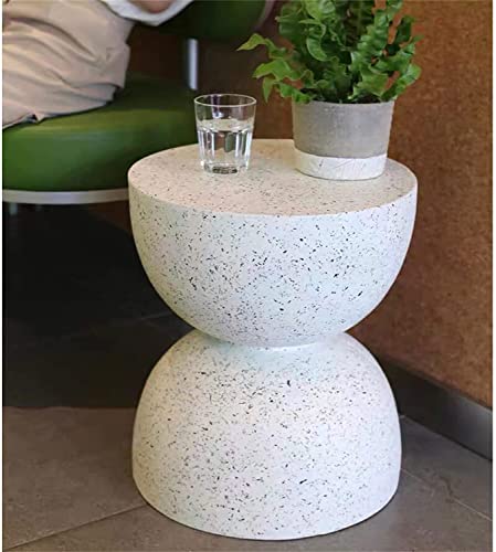 LISHEUK Mesa Auxiliar pequeña de Estilo nórdico, Mesa Auxiliar para sofá de Sala de Estar, Mesa de Centro Blanca, Mesa de Aperitivos, mesita de Noche para Dormitorio, Mesa de esq