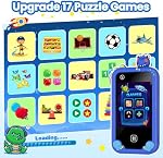 Kids Smart Phone for Boys Ages 3-8, Toy Cell Phone for Kids, Christmas Birthday Gifts for Boys, Toddler Learning Toy Phones with Touchscreen, Dual Camera, Game, Music, Storybook,8GB SD Card(Blue)