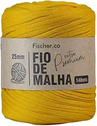 Fio de Malha Extra Premium Fischer 25mm x Rolo com 140m (24 MOSTARDA)