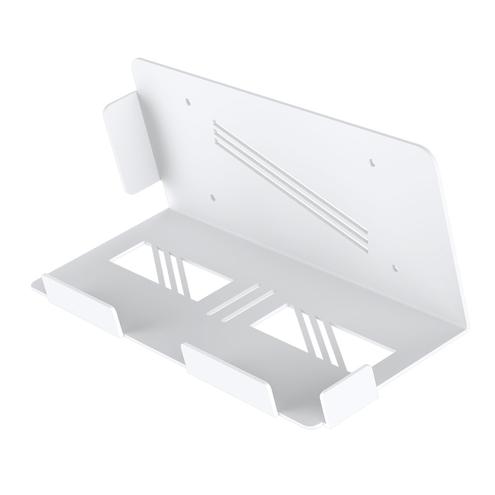 Supporto da parete per console di gioco, supporto stabile per controller cuffie dietro il supporto TV (bianco)