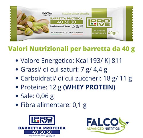 PROLIVE 40 30 30 BIANCO e PISTACCHIO - Barrette