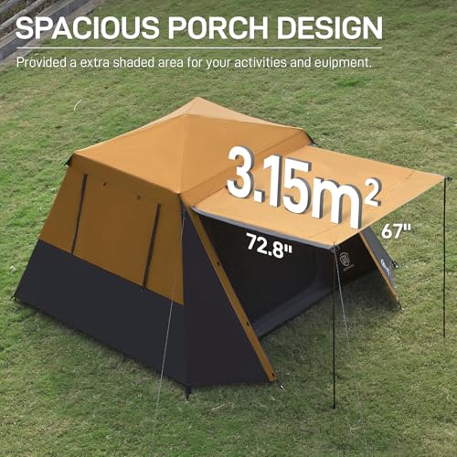 EVER ADVANCED Blackout 6 Person Tent with Vestibule
