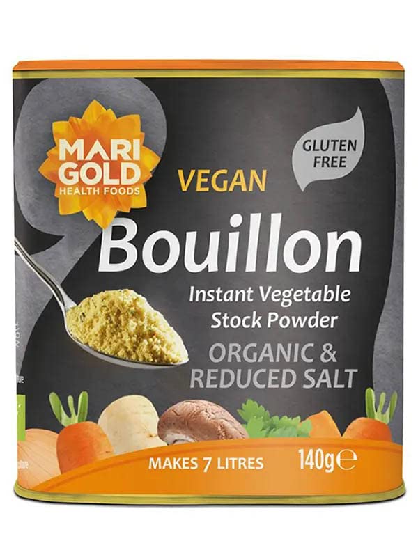 Marigold Organic Vegan Bouillon Powder, Gluten-Free, Less Salt 140g
