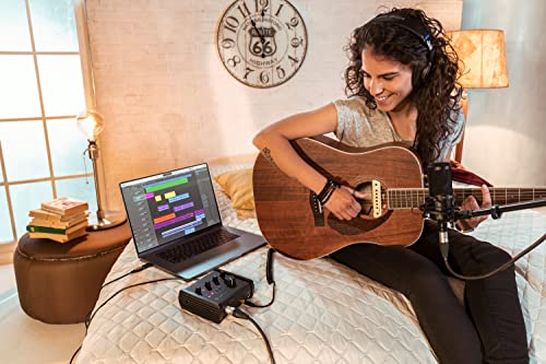 IK Multimedia AXE I/O ONE, Kompaktes USB-Gitarren-Audio-Interface mit einstellbarer Eingangsimpedanz für erweiterte Klanggestaltung. USB-C-Anschluss. TONEX SE und AmpliTube 5 SE im Lieferumfang