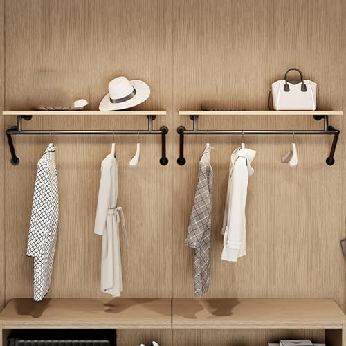 Perchero de pared para dormitorio organizador de ropa flotante 6
