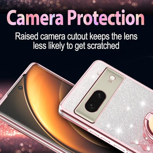 Coque Pixel 8 anti-rayures transparente avec support bague anti-chute