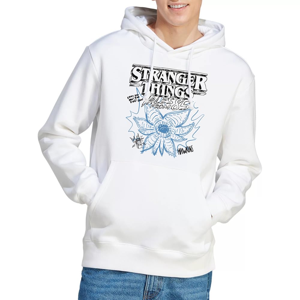 Stranger Things Tales From 85 Demo Sketch Unisex Hoodie, White, Small
