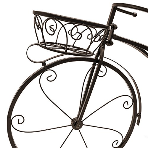 Sorbus Tricycle Plant Stand - Flower Pot Cart Holder - Ideal For Home, Garden, Patio - Great Gift For Plant Lovers, Housewarming, Mother’s Day - Parisian Style (Bronze) #TOP4