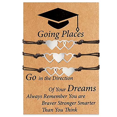 Image of Graduation Gifts for Her Him Class of 2025 Graduation Bracelet Compass Bracelets College High School Gifts