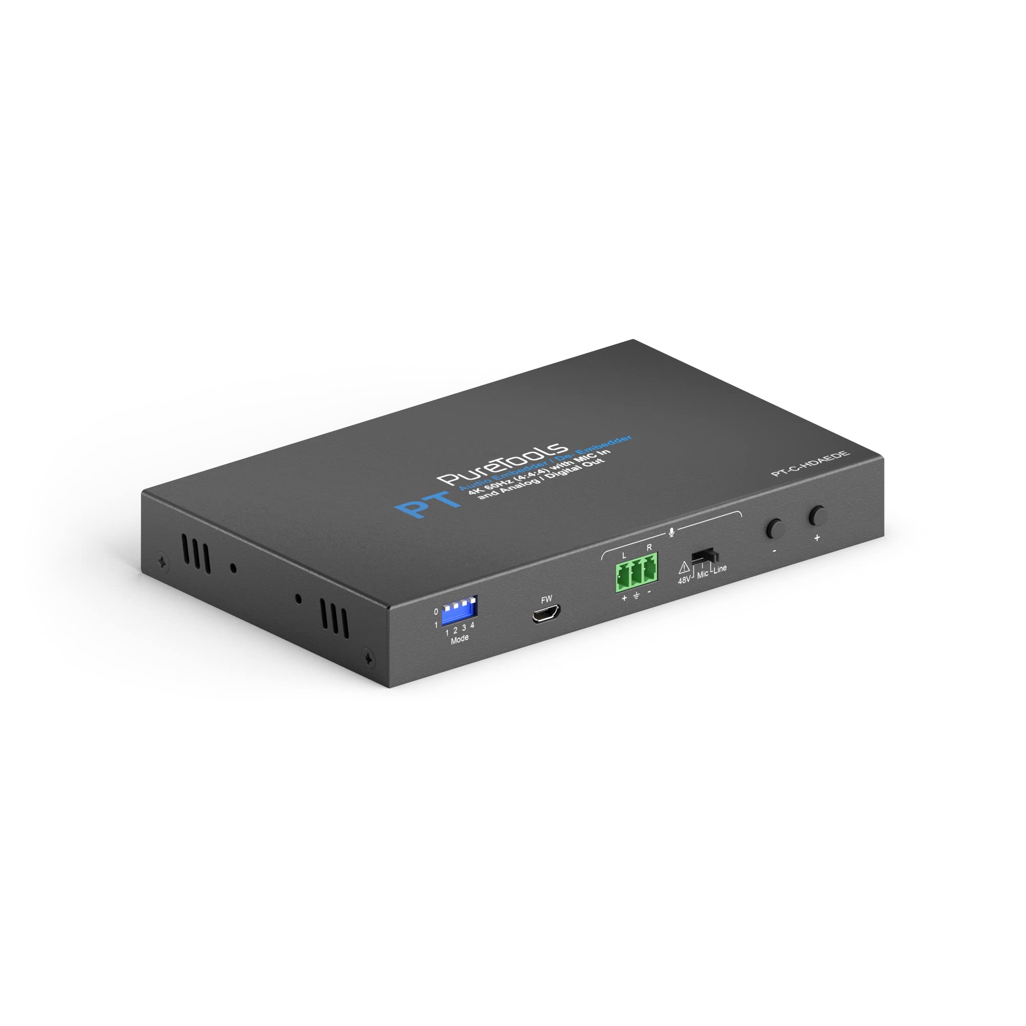 PureTools, HDMI Audio De-Embedder und Embedder mit Down-Scaling, 4K Auflösung, Datenrate bis 18 GB/s, HDMI 2.0, ARC