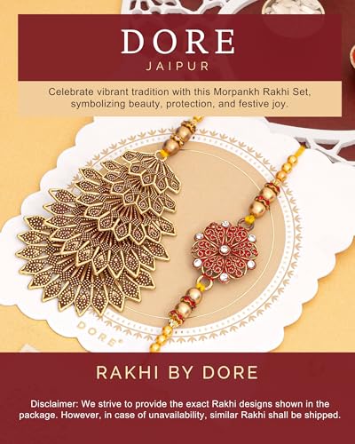 Image of Hyperfoods Rakhi For Brother Gift For Brother 300 Grams DryFruit Potli Gift Pack Rakhi Gift For Brother DryFruit Gift Pack Rakhi Set For Bhaiya Bhabhi Morpankh Rakhi Set