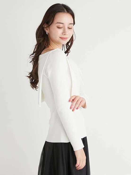 Amazon | [セルフォード] オフショルリボンニットプルオーバー