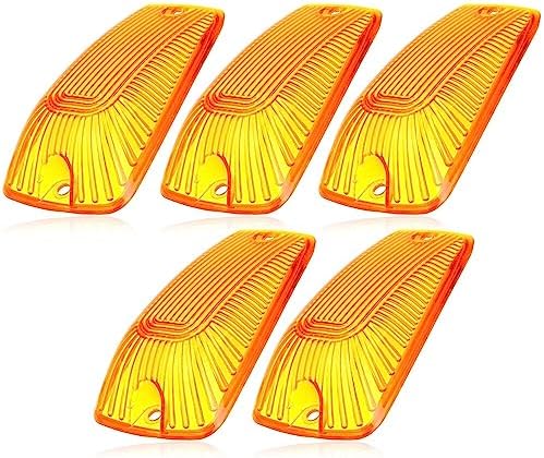 cciyu Cab Marker Light 5x Amber Top Roof Running Light Cab Clearance Marker Cover Lens Cab Marker Assembly…