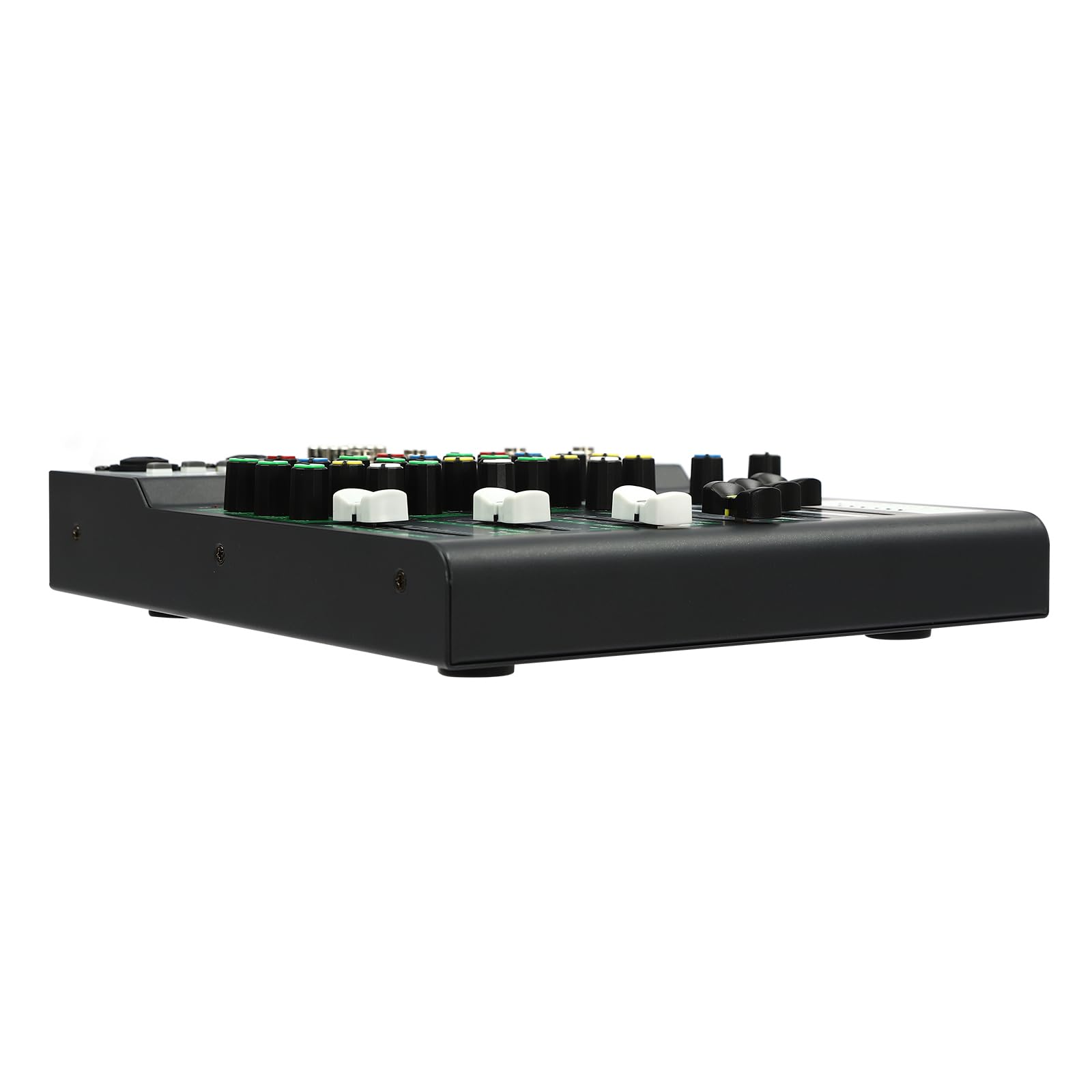 Mixer DJ a 4 canali, mixer audio professionale, mixer audio professionale, mixer audio portatile, mini audio mixer DJ controller audio mixer per streaming 4 canali