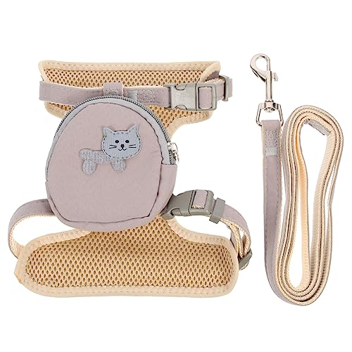 FRCOLOR Adorable Rabbit Pattern Cat Harness Leash Kitten Walking Rope for Outdoor Fun