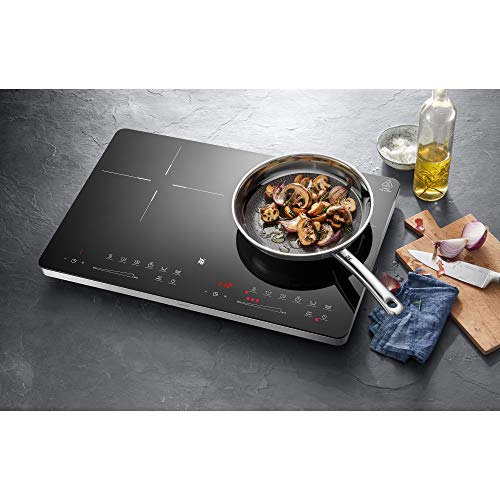 WMF Kult X Doppel- Induktionskochfeld 2 Platten, Kochplatte bis 28 cm, 2 Kochzonen, 8 Stufen, Topferkennung,Touch-Display, Glaskeramik, Timer-Funktion, 3500 W – Bild 3