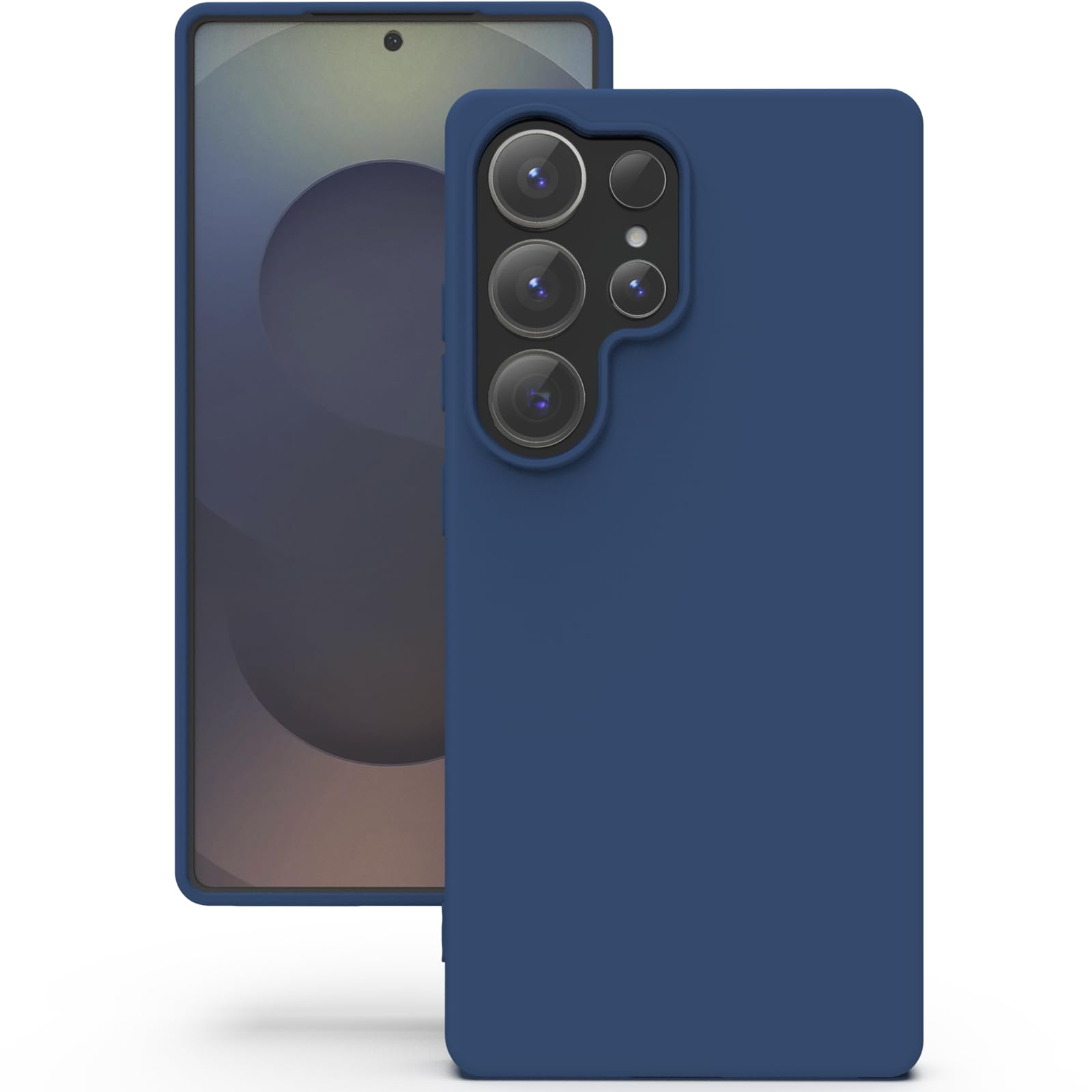 YATWIN Silicone Back Case for Samsung Galaxy S25 Ultra, Soft-Touch Phone Back Cover for Samsung Galaxy S25 Ultra - Dark Blue