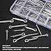 290 Pcs Stainless Steel Cotter Pins Set, 24 Sizes Cotter Pin Clip Key Fastener Fitting Assortment Kit for Cars, Automotive, Mechanics, Power Equipment, Trucks, Lawn Mower, Small Engine Repair