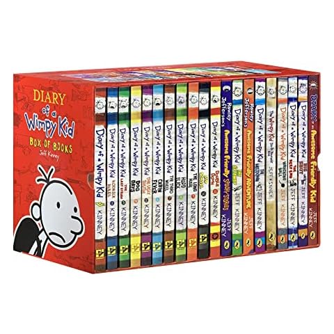 Jeff Kinney Diary of A Wimpy Kid Series Collection 1-21 Books Boxed Set, New Book Cover