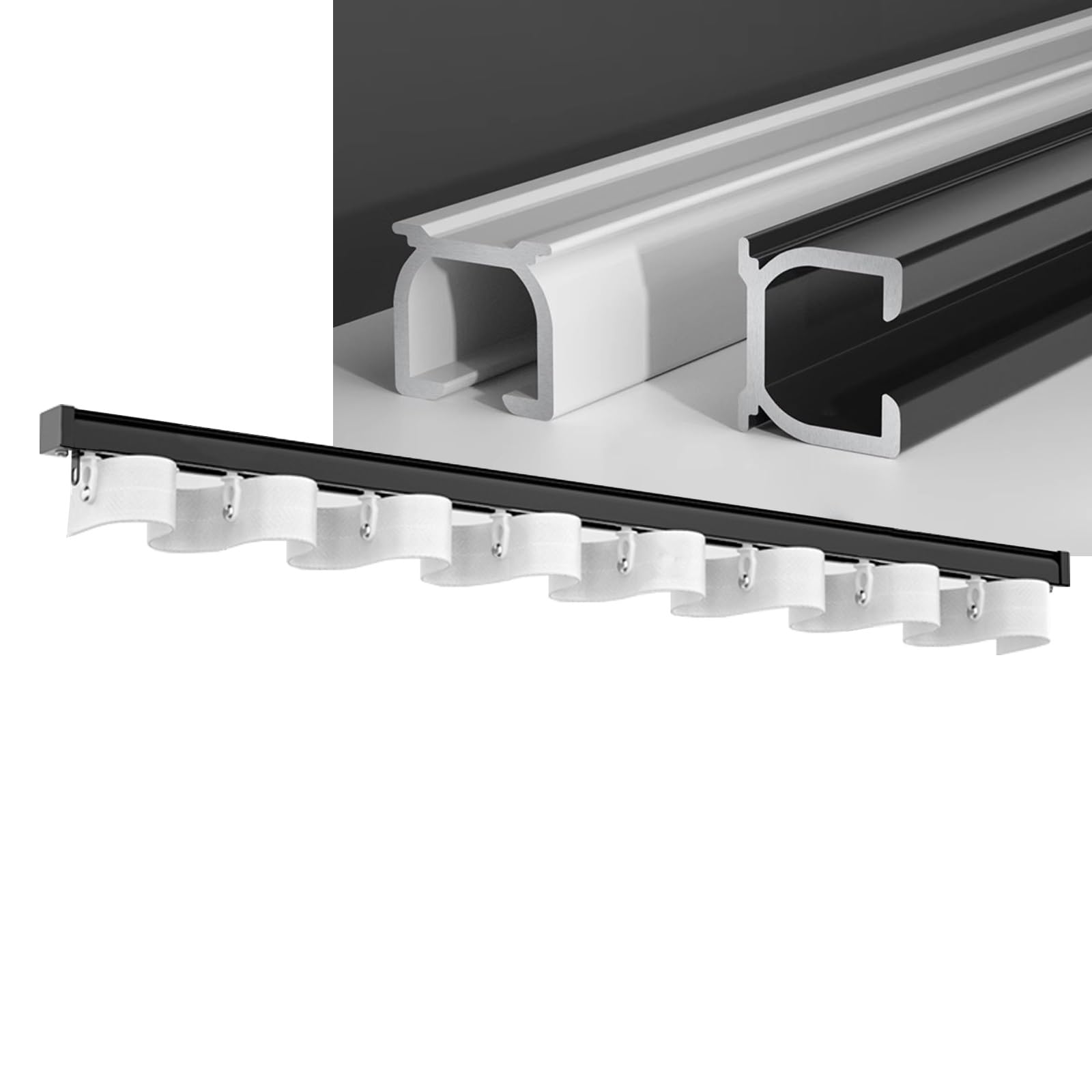 Rail en S de plafond pour séparation de pièce dans le salon