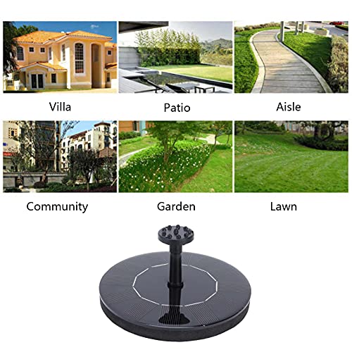 Fuente solar LED para baño de pájaros, fuente solar con bomba de fuente solar para jardín, baño de pájaros, estanque, piscina, peceras al aire libre 8