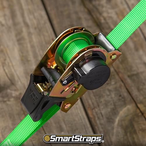 Smartstraps 468 Retractable Ratchet Tie Down Straps (4 Pk) 1,500Lb Break Strength thumb #7