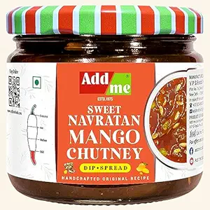 Homemade Navratan Sweet Mango Pickle with Dry Fruits 350g aam ka achar meetha Chutney achar Without Oil