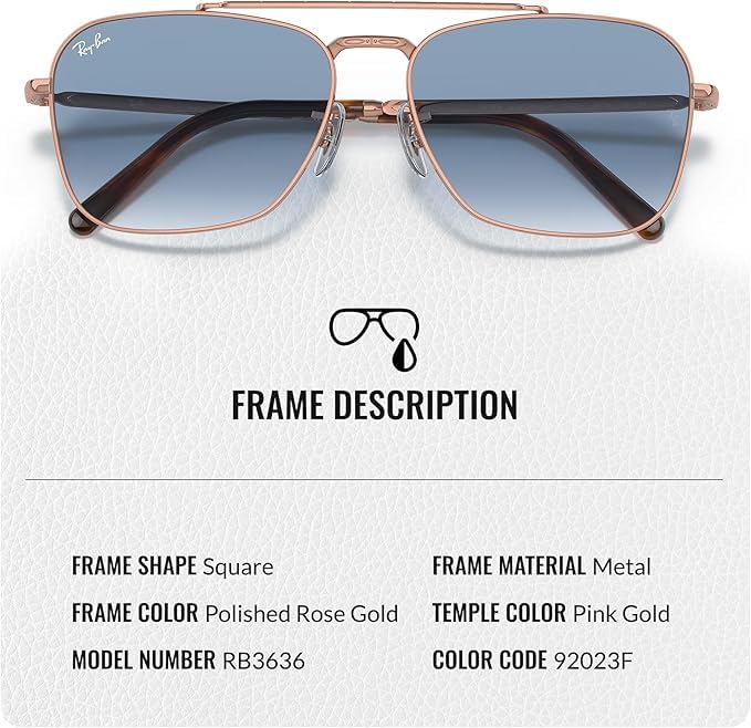 Image of Ray-Ban RB3636 NEW CARAVAN Square Shape Sunglasses for Men & Women with Official Eyewear Kit