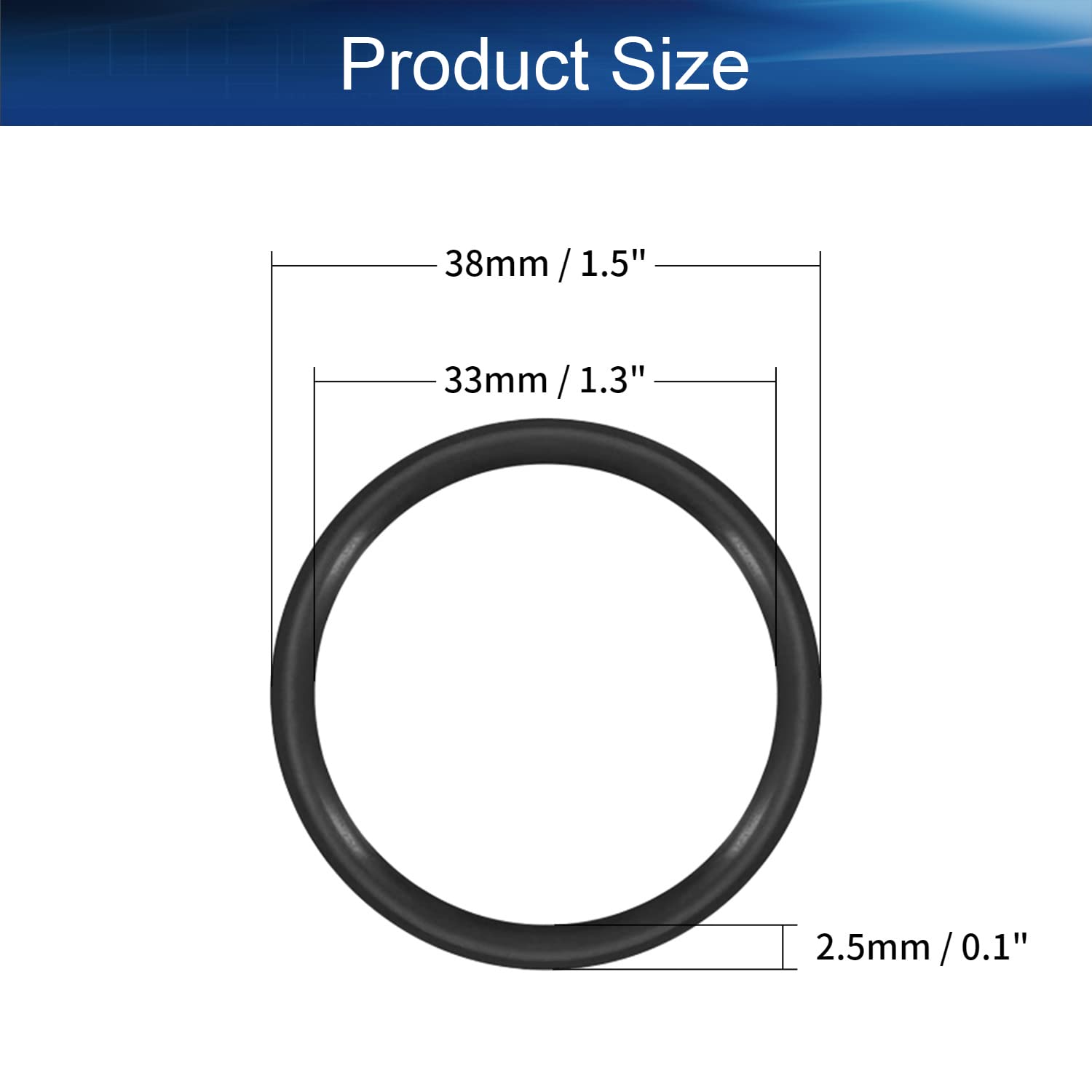 Amazon | Bettomshin 25個 ニトリルゴム Oリング 外径38mm 内径33mm 幅