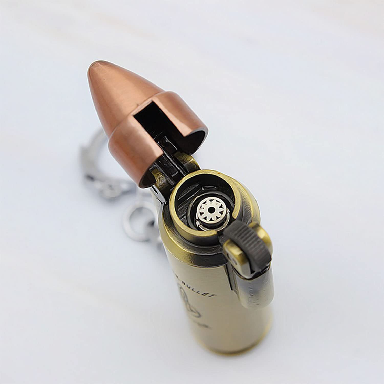 2 Pièces Torche Turbo Poche Briquet Porte-clés Métal Butane Allume-Cigare Rétro Gaz Cigarette Coupe-Vent Briquet Accessoires de Fumer