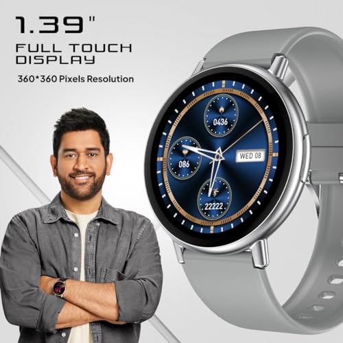 Image of Fire-Boltt Destiny Smartwatch- 35.3mm (1.39 inch) Display, Silicon Straps, Bluetooth Calling, 123 Sports Modes, Voice Assistant, Health site, IP67 (Grey)