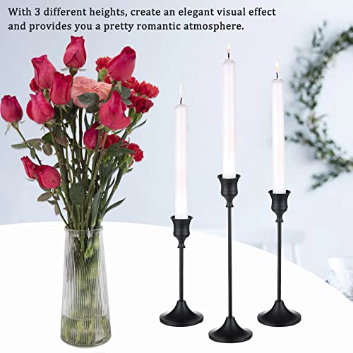 Black Candle Holders Set Of 6, Candle Stick Candle Holder Black, Matte Black Taper Candle Holders For Home Decor, Wedding, Dinning, Party #TOP6