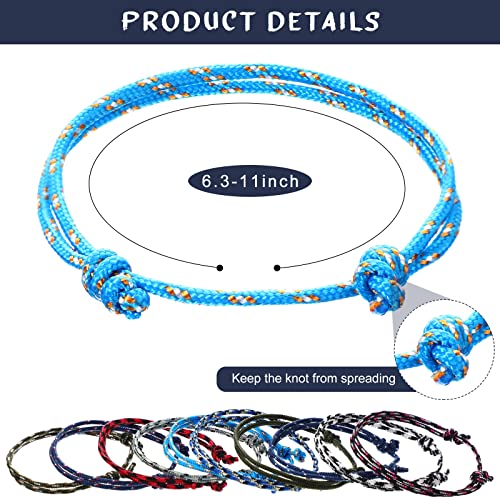 20 Pieces Nautical Braided Rope Bracelet Handmade Navy Rope Cord Bracelet Adjustable String Wave Bracelets For Men Boys Teens #TOP1