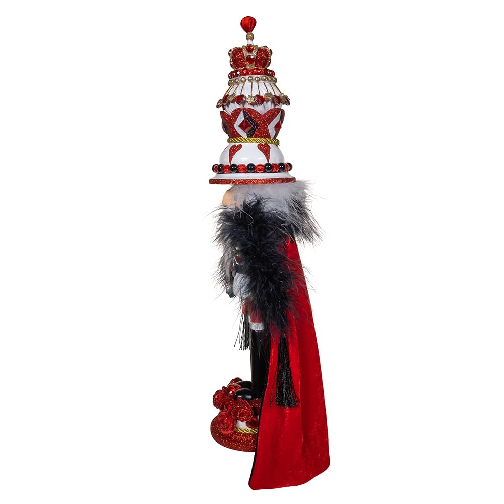 Kurt Adler Hollywood Nussknacker King of Hearts mit Umhang Nussknacker, 47,8 cm