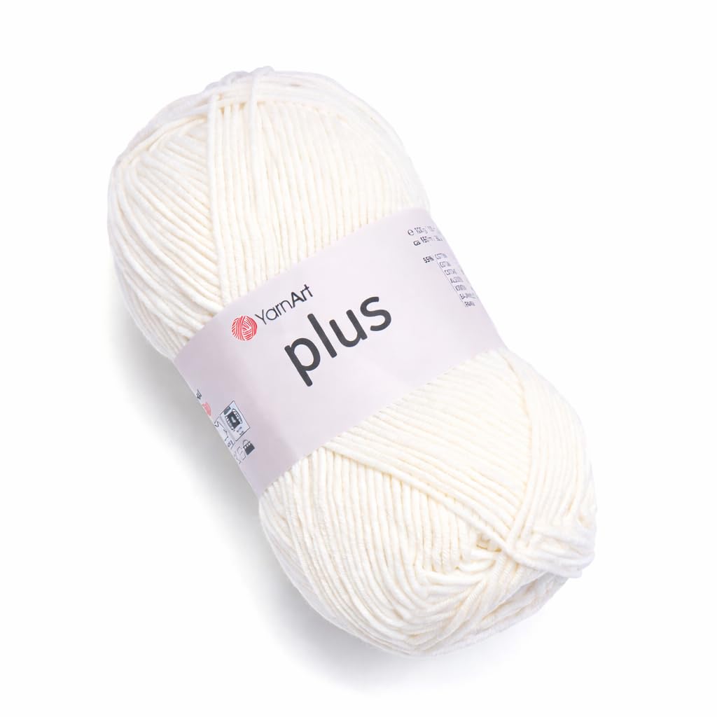 Yarn Art Jeans Plus Yarn, 55% Cotton 45% Polyacrylic, 100 g (3.5 oz), 160 m (174 yds), Yarn Weight: 4 : Worsted-Aran (3)