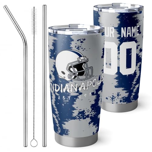 Image of ANTKING Indianapolis Tumbler 20oz Travel Mug Custom Number Name Gifts