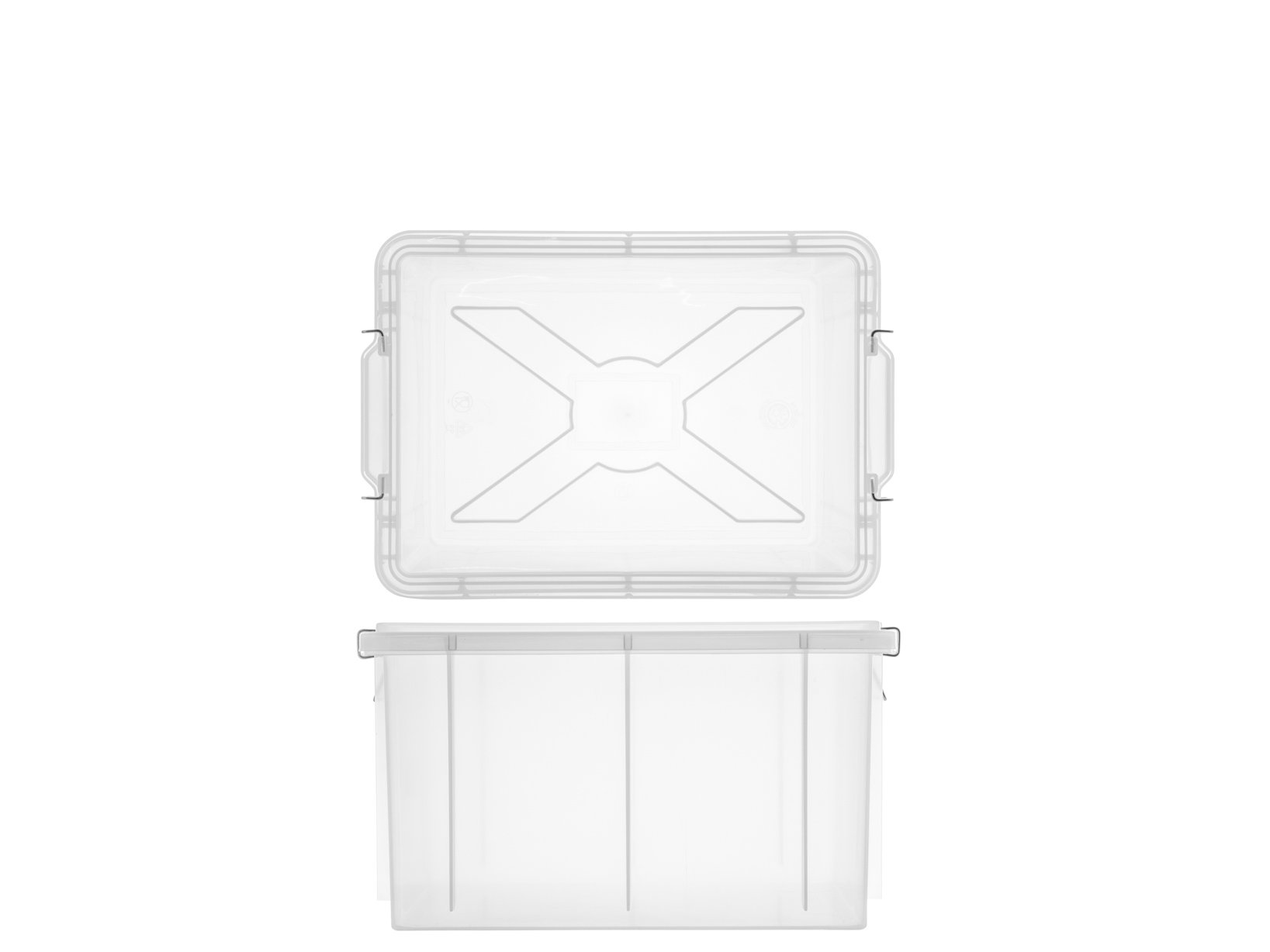 GIGANPLAST Contenitore con coperchio Trasparente 35x25x20 cm